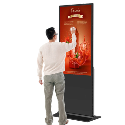50 Inch Floor Standing Vertical Touch Screen Kiosk 4k Indoor Advertising Display HD LCD Digital Signage
